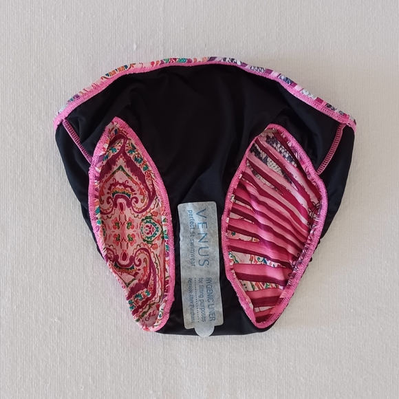 Venus Tropical Floral & Snake Skin Print Bikini Bottom, size 4 - Picture 8 of 9